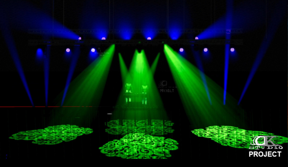 Test di sincronizzazione tra segnale video e protocollo luci DMX/Art-Net.